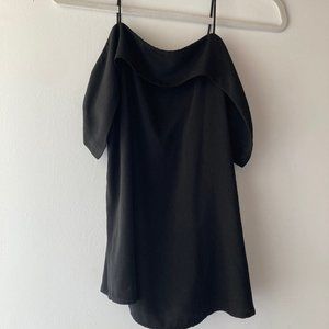Cold Shoulder Black Shirt